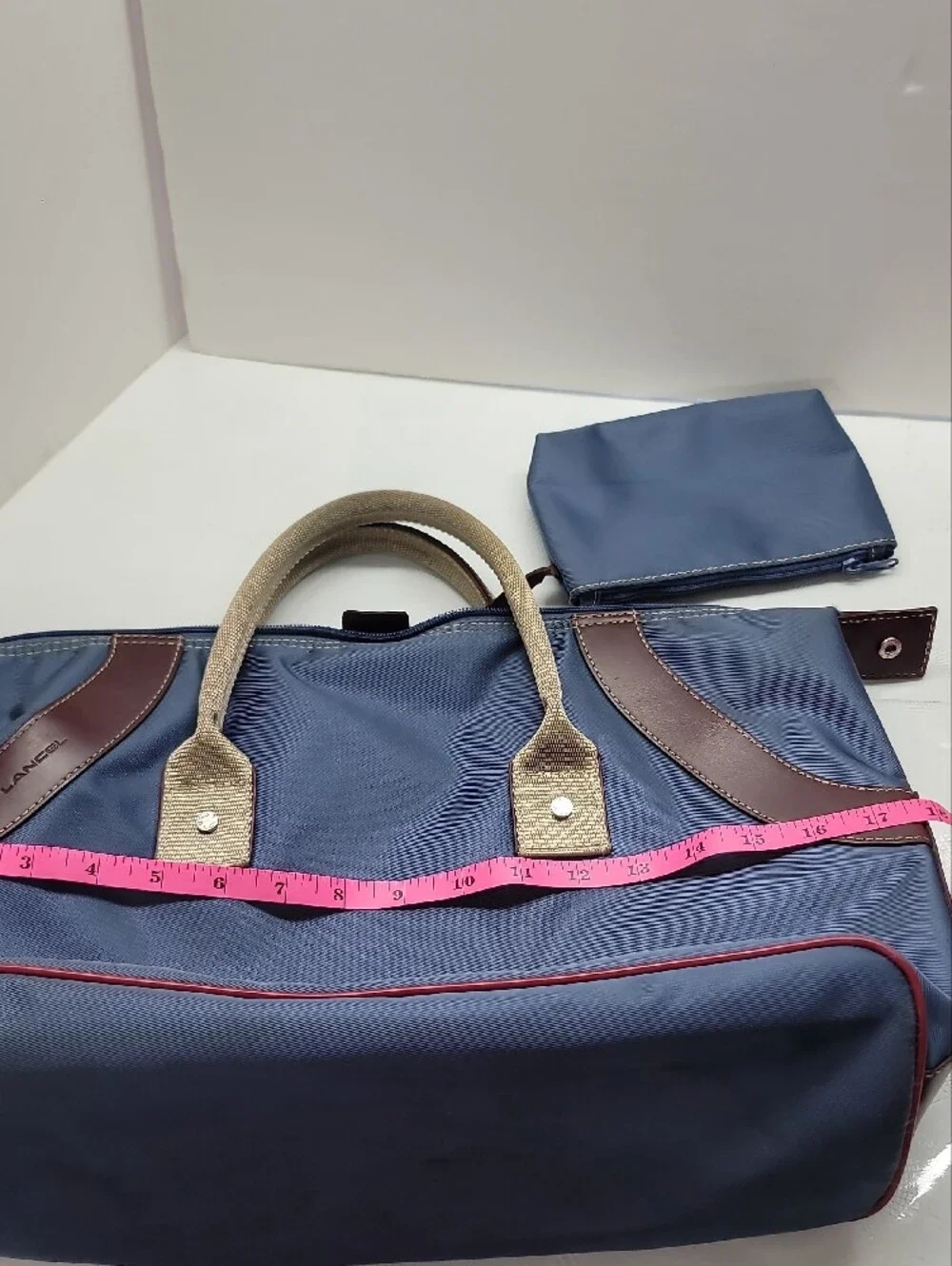 Lancel Nylon Travel Bag